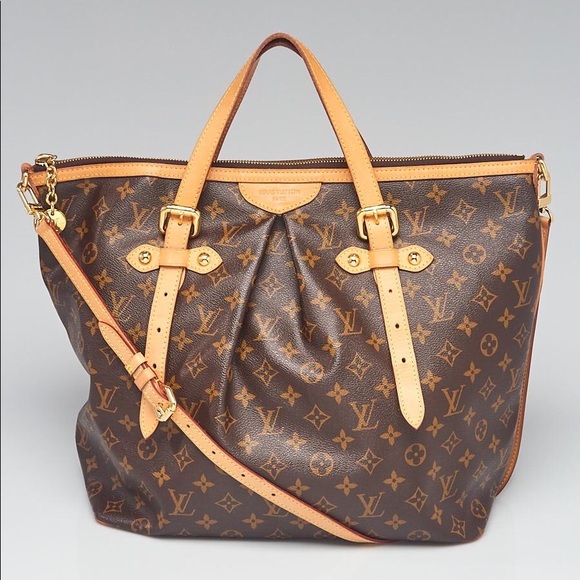 ๐ HUGE XL LOUIS VUITTON ZIPPER TOTE PALERMO GM W/RECEIPT - Picture 2 of 16